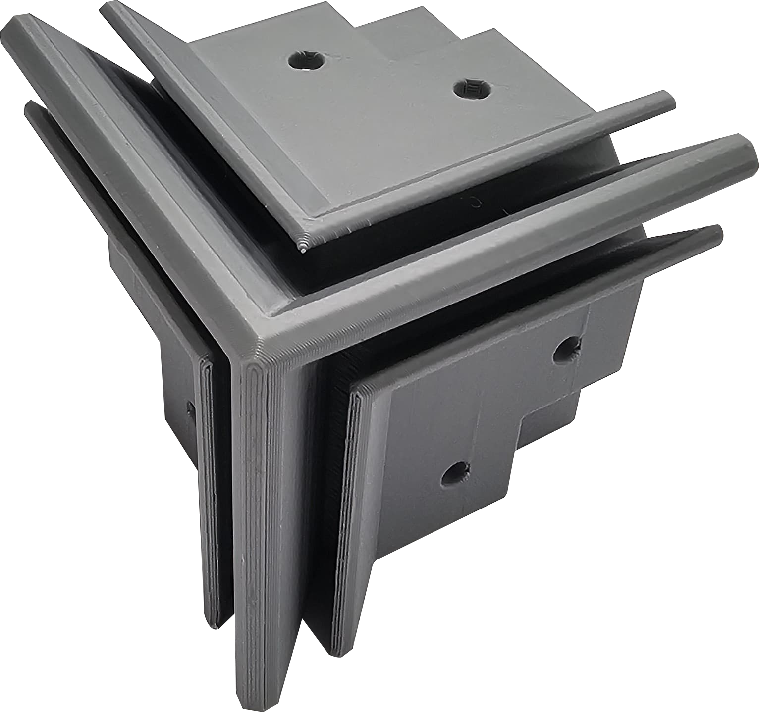 Cube Corner Connection Zinc Alloy Block, Multi-Axis Frame Joiner for Heavy-Duty Modular Cube and Booth Frames with Galvanized Finish